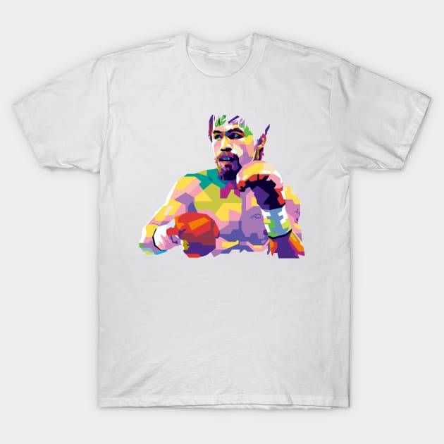 Manny Pacquiao Popart Uncurve T-Shirt by REKENINGDIBANDETBRO